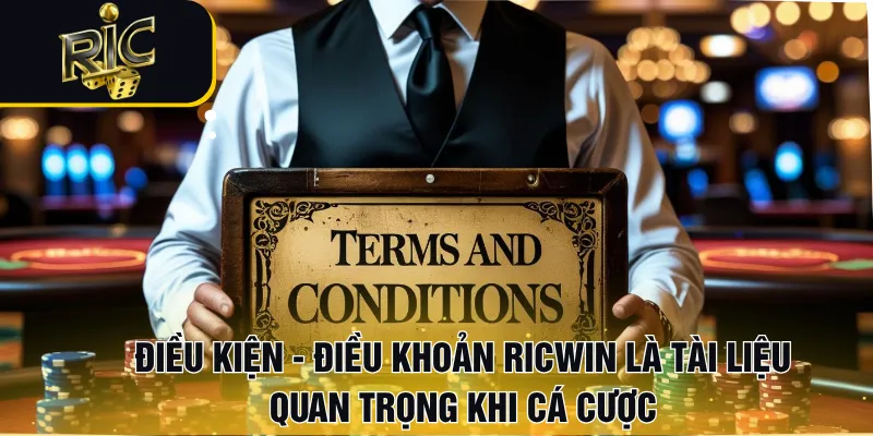 Điều kiện - điều khoản RICWIN là tài liệu quan trọng khi cá cược
