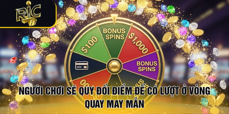 Người chơi sẽ quy đổi điểm để có lượt ở vòng quay may mắn