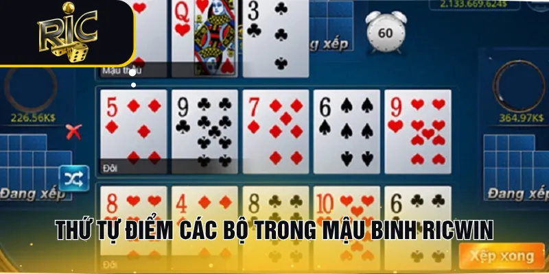 Thứ tự điểm các bộ trong Mậu Binh RICWIN