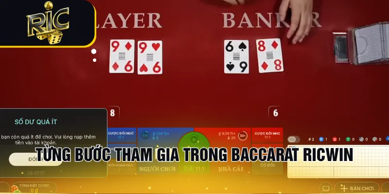 Từng bước tham gia trong Baccarat RICWIN