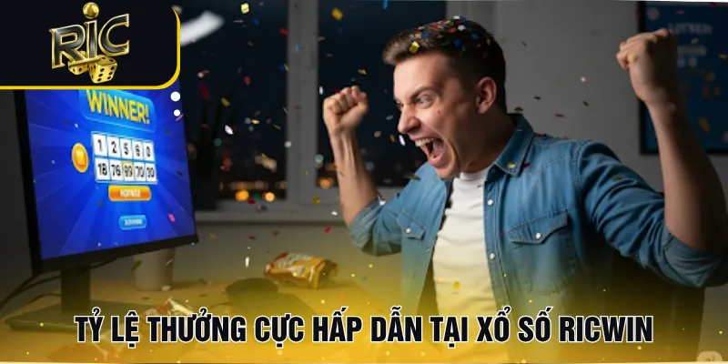Tỷ lệ thưởng cực hấp dẫn tại Xổ số RICWIN